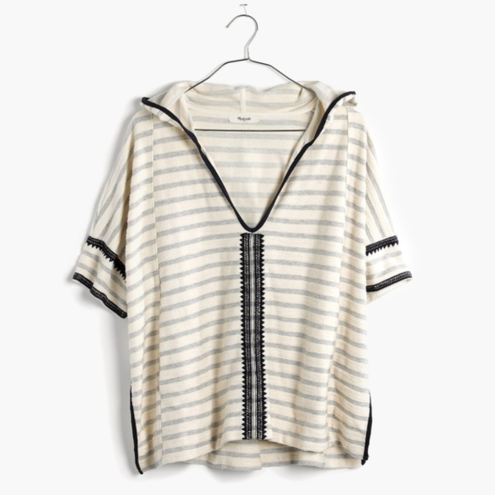 Madewell Embroidered Hoodie Sweatshirt M/L